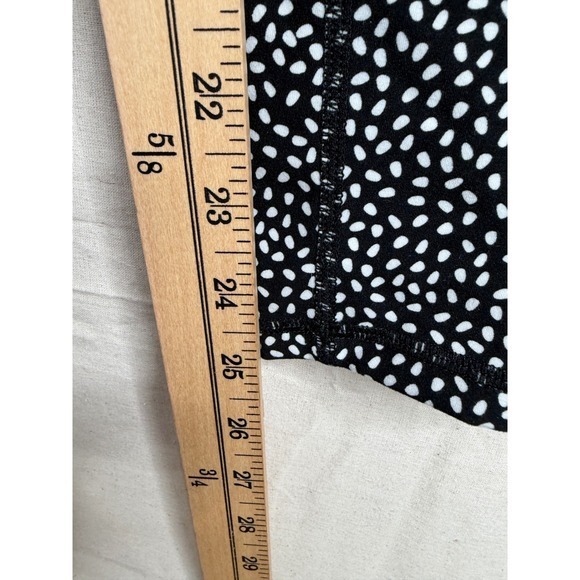 Buffbunny Collection Women's Black White Spotted Leggings Size Small - Picture 6 of 7
